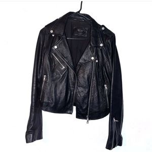 black authentic leather jacket